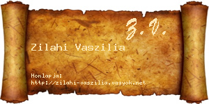 Zilahi Vaszilia névjegykártya